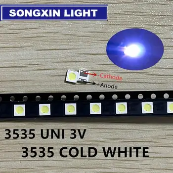 50-100 Eredeti LG LED LED 2W 6V / 1W 3V 3535 Hűvös, hideg fehér LCD Háttérvilágítás TV