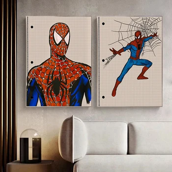 Disney Marvel Spiderman Plakát Tervezés, Rajz Spider-Man Csata Ruha Vászon Festmény Wall Art Nappali Dekoráció lakberendezés