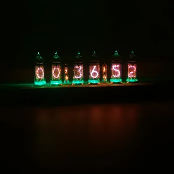 DIY-ben-14 ragyogás óra volt Szovjetunió Elektronikus Cső óra ajándék, ajándék színes Lámpa Retro Óra
