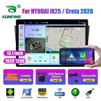 13.1 hüvelyk Autó Rádió HYUDAI IX25 Creta 2020 Autós DVD-GPS-Navigációs Sztereó Carplay 2 Din Központi Multimédia Android Auto