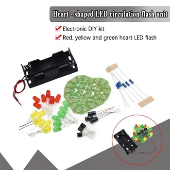 LED-es szív alakú keringő fény kiegészítők, elektronikai gyártási zseblámpa, BARKÁCS szerszám készlet, elektronikus laboratórium