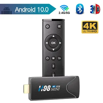 Mini Android TV Stick 10 4K HD 2G 16G, Android TV Box 2.4 G 5G Kettős Wifi Smart TV Box H. 265 Media Player TV Vevő, Set Top Box