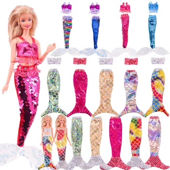 Barbie Sellő Fürdőruha Fishtail Szoknya Sorozat Úszás Úszás Kör Pop Ruhák Barbie Baba Ruházat, Kiegészítők, Játékok Ajándék