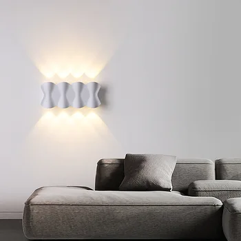 Északi Hálószoba Éjjeli Fali Lámpa, Modern Nappali Háttér Fali Dekoráció Egyszerű Kreatív Fekete-Fehér Folyosón a Fény