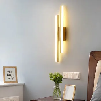 Skandináv minimalista LED beltéri fali lámpa, nappali szalag lámpa, hotel folyosó folyosó lámpa, hálószoba éjjeli lámpa