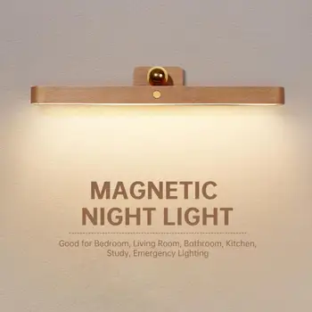 Északi LED-es Éjszakai Fény a Tükör Előtt Töltse Hordozható Újratölthető Mágneses Fali Lámpa Hálószoba Éjjeli Lámpa Esztétikai Szoba Dekoráció