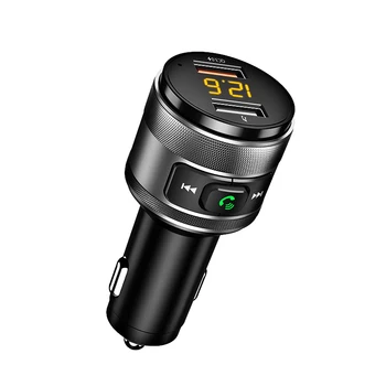 QC3.0 Gyors Autós Töltő, Bluetooth 5.0 FM transzmitter Vezeték nélküli kihangosító Készlet Autók Modulátor USB pendrive, MP3 Lejátszó