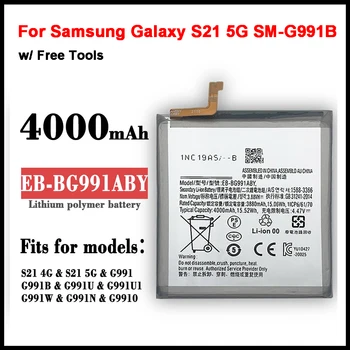 4000mAh Akkumulátor EB-BG991ABY Samsung Galaxy S21 5G SM-G991B /DS G991U (Nem S21 Plus / S21 Ultra) + Javító Eszközök készlet