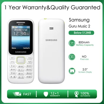 Eredeti Kártyafüggetlen Samsung Guru Zene 2 B310E GSM 900/1800 2 SIM 2.0