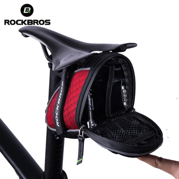 ROCKBROS Hátsó Kerékpár Táska Kerékpár Nyereg Táska Shell 3D Esővédő Fényvisszaverő MTB Seatpost Kerékpáros Táskák Kerékpár Kiegészítők Hátsó Ülés Táska