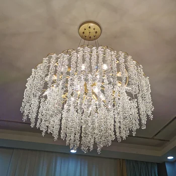 Csillárok Lámpák Led Medál Lámpa Lughting Ág kristály nappali luxus villa étkező dekoratív hálószoba művészeti kristály