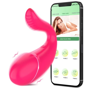 Vezeték nélküli Bluetooth-Dildó Vibrátor Szex Játékok a Nők Remote APP Dual Control Viselni Vibrációs Vagina Labdát Bugyi Játék, Felnőtt 18