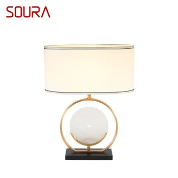 SOURA Modern LED-es asztali Lámpa Luxus Design E27 Fehér Márvány asztali Lámpa Haza LED Dekorációs Előtér Nappali, Hálószoba, Iroda