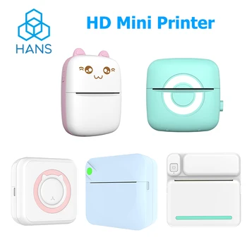 HD Mini Hordozható hőnyomtató Hordozható Bluetooth Vezeték nélküli Aranyos Macska 57mm Fotó Címke Zsebében DIY Használja Nyomtatás iOS/Android