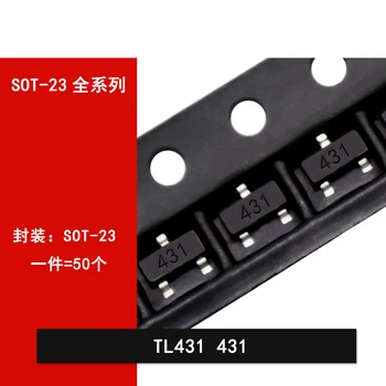 50pcs TL431 431 TL432 432 SOT-23 SMD tranzisztor feszültségszabályozó cső CJ431 CJ432