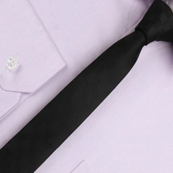 Férfi Fekete Ellenőrzött Nyakkendőt Klasszikus Slim Vékony Nyakkendőt Vőlegény Esküvői Buli Üzleti Nyakkendő Jacquard Kapcsolatok SK288