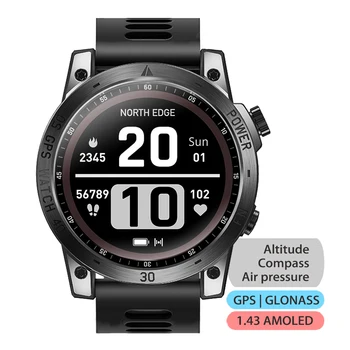 2023 Új GPS Órák Férfi Sport Okos Nézni HD AMOLED Kijelző 50M ATM Magasságmérő Barométer Iránytű Smartwatch a Férfiak